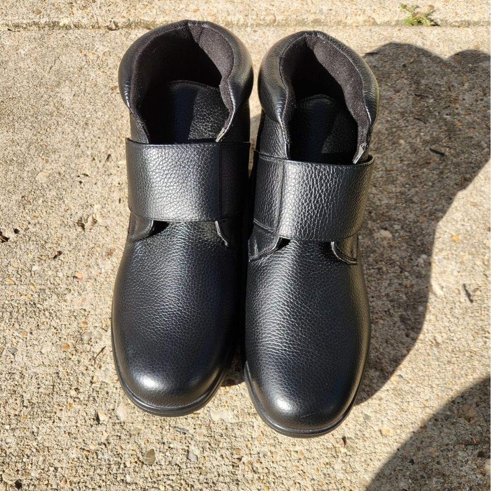 Orthopedic Black Leather Men's Cushioned Ankle Boots  11.5 4W SAS big Drew